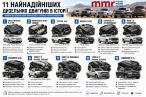 Експерти назвали 11 найнадійніших дизельних двигунів із мільйонним ресурсом